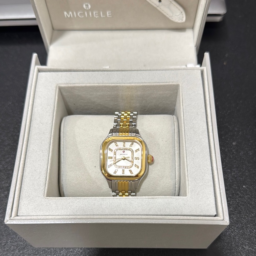 Michele Gold and Silver Bracelet Watch
